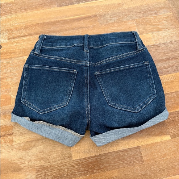 SO Dark Blue Distressed Rolled Cuff Denim Shorts - Picture 4 of 4